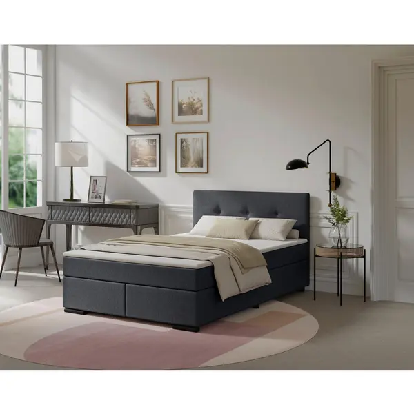 Pat Boxspring, 140/200 cm, antracit