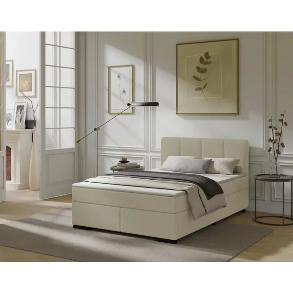 Pat Boxspring, 140/200 cm, bej