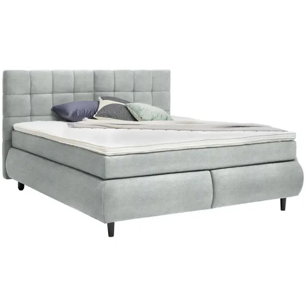 Pat Boxspring, 160/200 cm, gri deschis