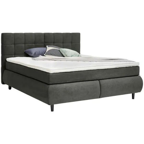 Pat Boxspring, 160/200 cm, gri închis