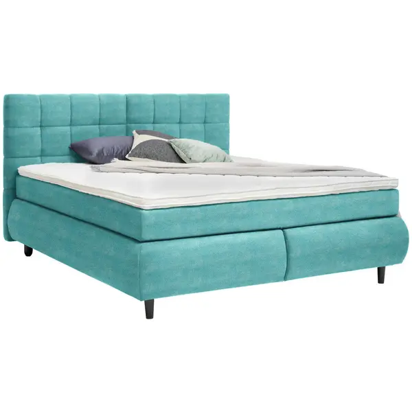 Pat Boxspring, 160/200 cm, turcoaz
