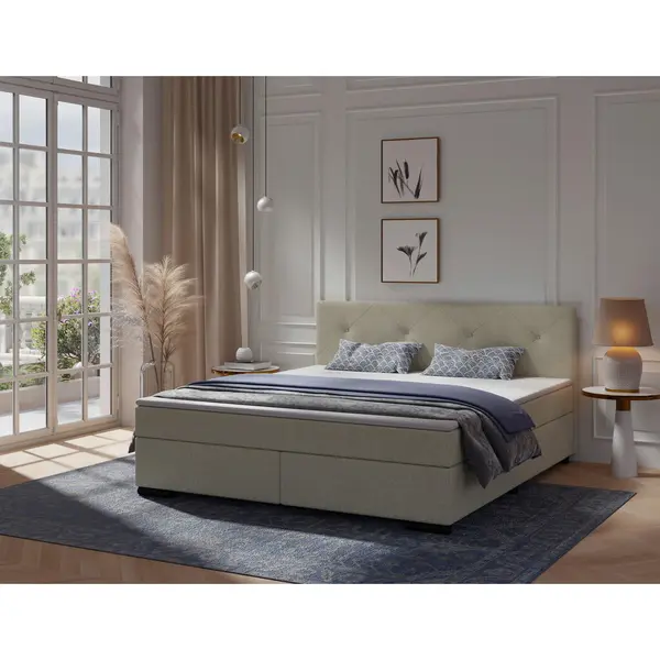 Pat Boxspring, 160/220 cm, bej