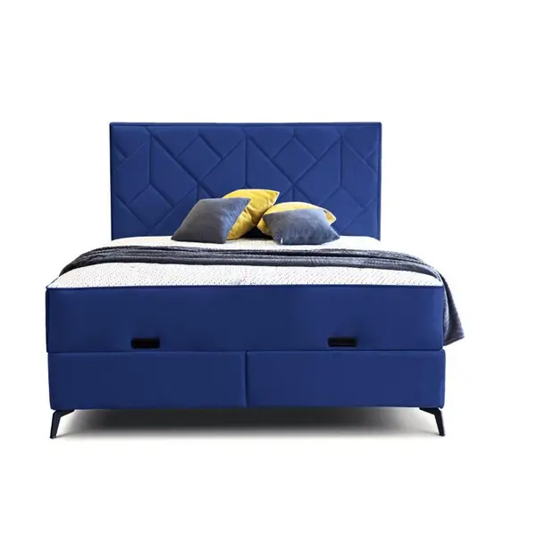 Pat Boxspring 160x200 Cm, 160/200 cm, albastru