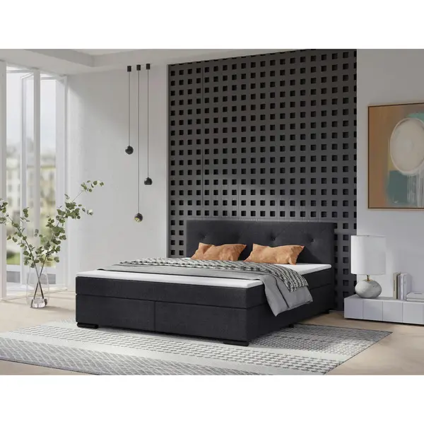 Pat Boxspring, 180/200 cm, antracit