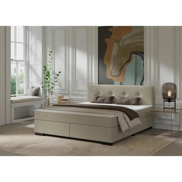 Pat Boxspring, 180/200 cm, bej