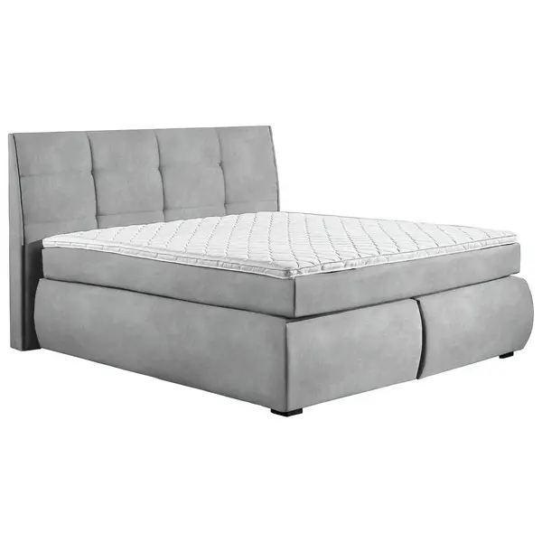 Pat Boxspring, 180/200 cm, gri deschis