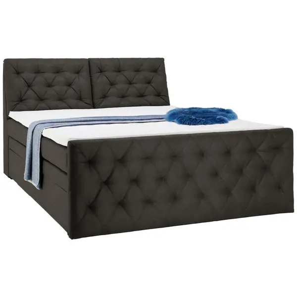 Pat Boxspring, 180/200 cm, maro închis