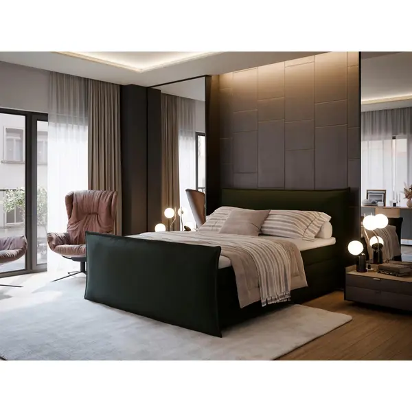 Pat Boxspring, 180/200 cm, verde