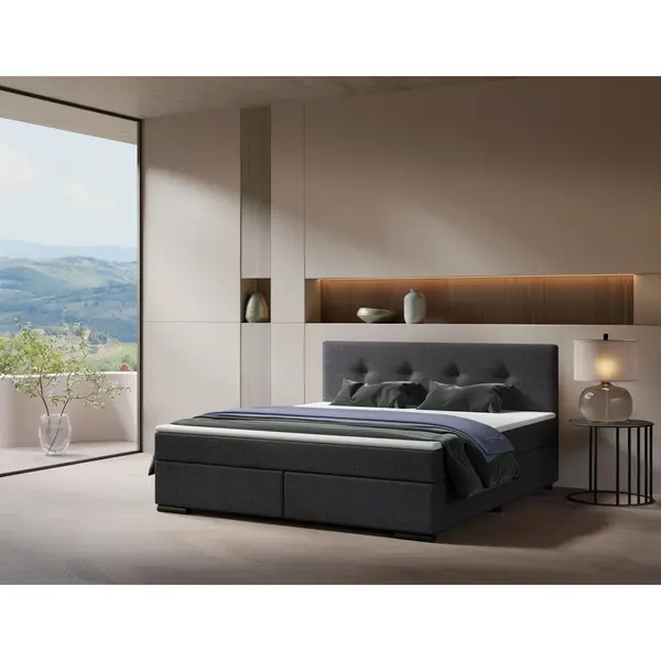 Pat Boxspring, 180/220 cm, antracit