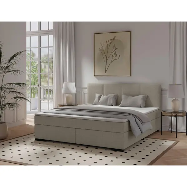 Pat Boxspring, 180/220 cm, bej