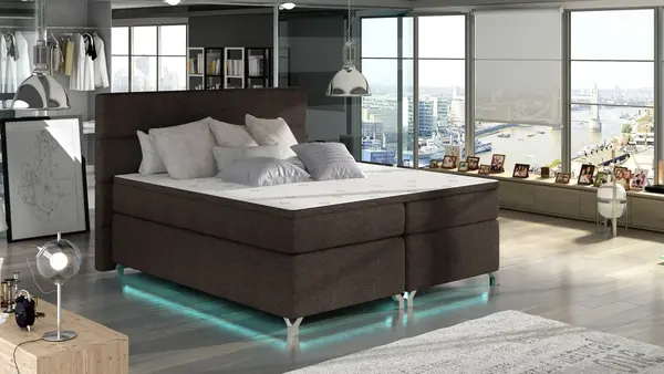 Pat boxspring Amadeo LED 140x200 cm Sawana 26