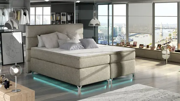 Pat boxspring Amadeo LED 160x200 cm Dora 22