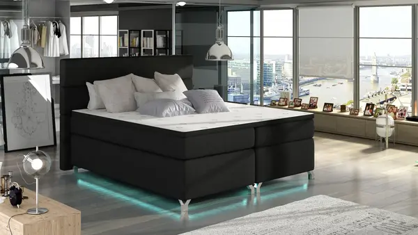 Pat boxspring Amadeo LED 160x200 cm Sawana 14