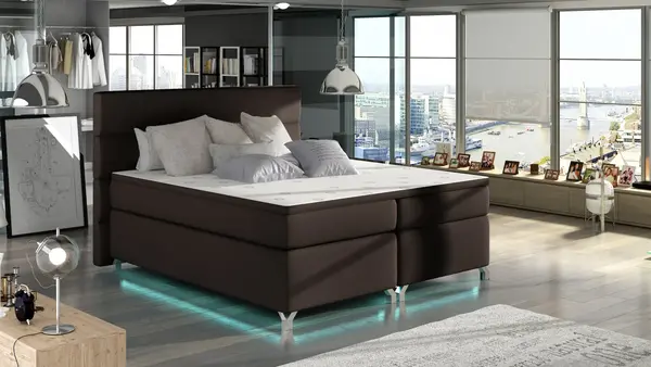 Pat boxspring Amadeo LED 180x200 cm Soft 66