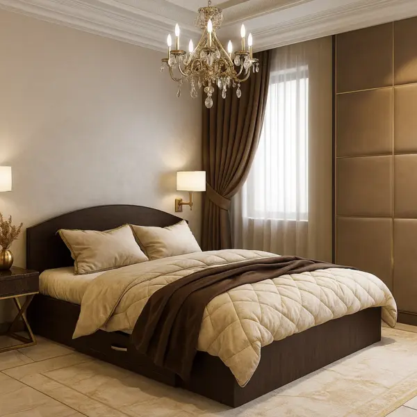 Pat cu sertar Clasic - Wenge - 90x200 cm
