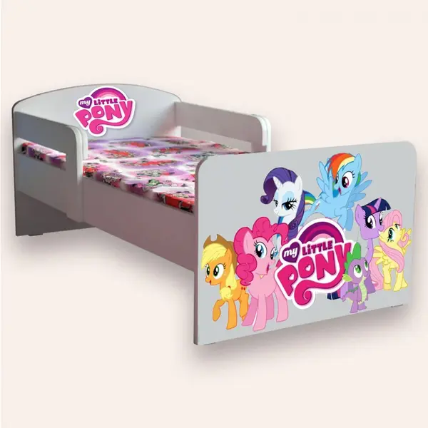 Pat pentru copii My Little Pony cu manere, 2-8 ani, 140x70 cm