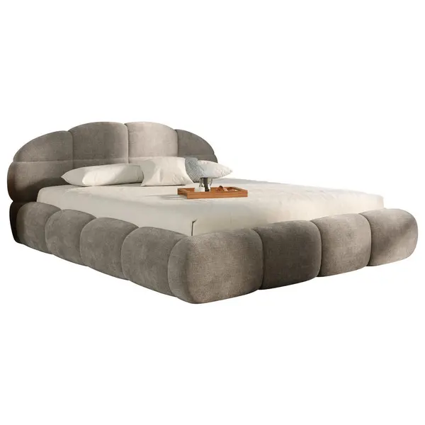 Pat Tapițat, 160/200 cm, taupe