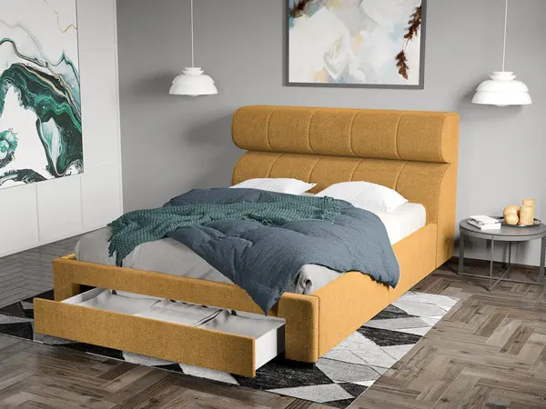 Pat Tapitat Galardo cu sertar Orange - Eden 11 160x200