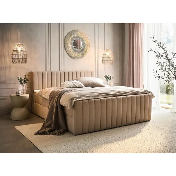 Pat Tip Boxspring, 140/200 cm, bej