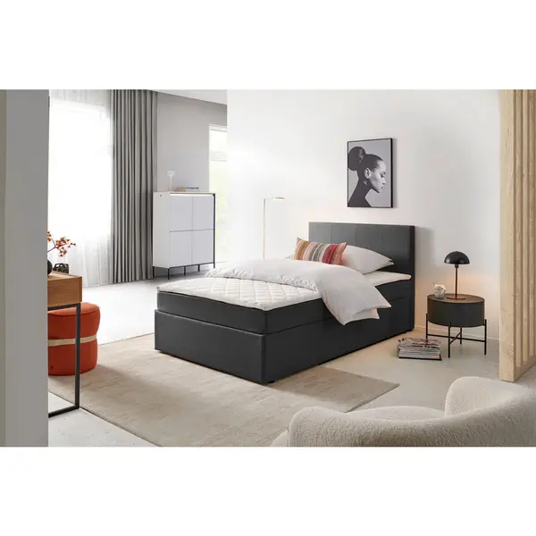 Pat Tip Boxspring, 140/200 cm, gri