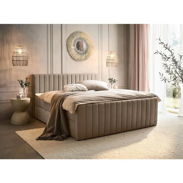 Pat Tip Boxspring, 140/200 cm, taupe