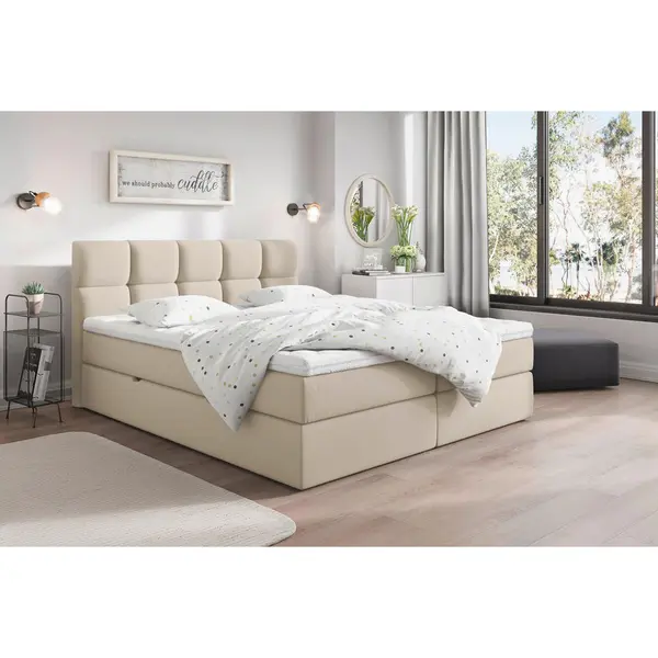 Pat Tip Boxspring, 160/200 cm, crem