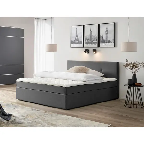 Pat Tip Boxspring, 160/200 cm, gri