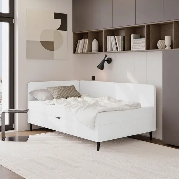 Pat Tip Boxspring, 90/200 cm, crem