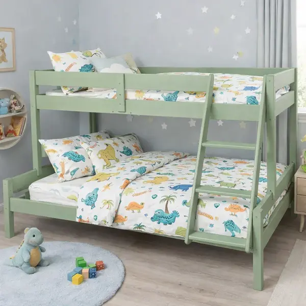 Pat Twinny supraetajat - din lemn masiv de brad 90 140x200 cm - culoare personalizabila