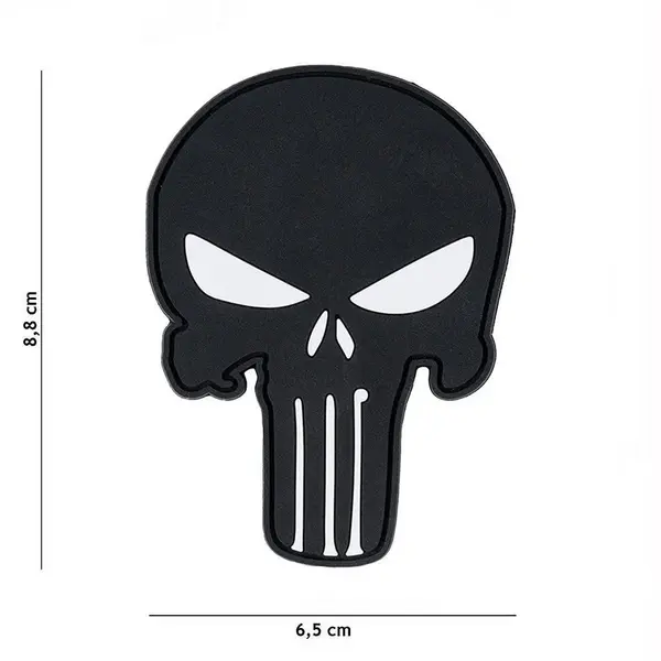 Patch 3D PVC Punisher Black – Emblema Tactical Skull - Default Title