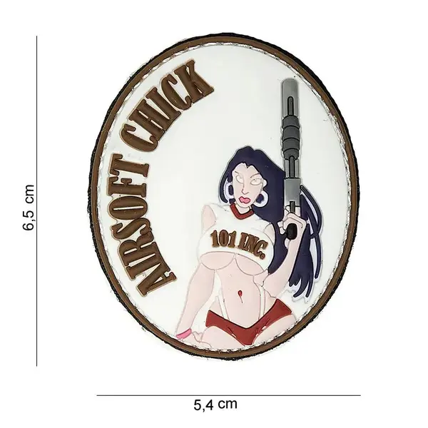 Patch Airsoft Chick velcro PVC - Default Title