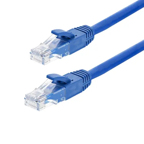 Patch cord UTP Cat6 Gigabit LSZH 3 m, albastru, contacte aurite, ASYTECH TSY-PC-UTP6-3M-B
