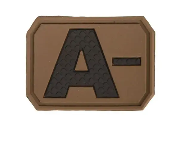 Patch grupa sanguina A negativ velcro PVC - Default Title