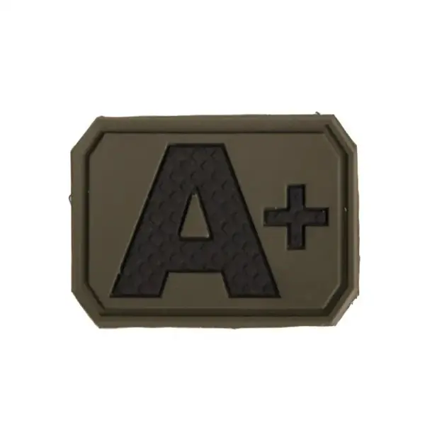 Patch grupa sanguina A pozitiv olive velcro PVC - Default Title