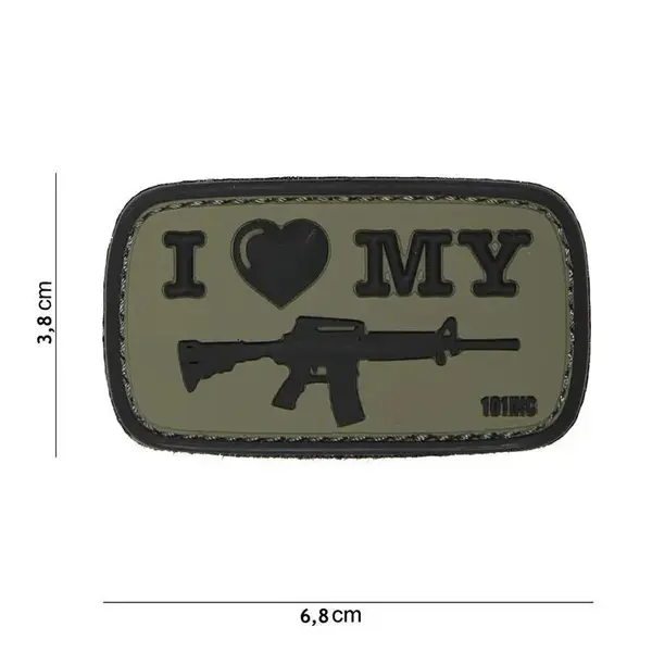 Patch I Love my M4 velcro 3D - Default Title