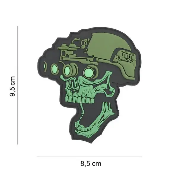 Patch Night Vision Skull - VERDE