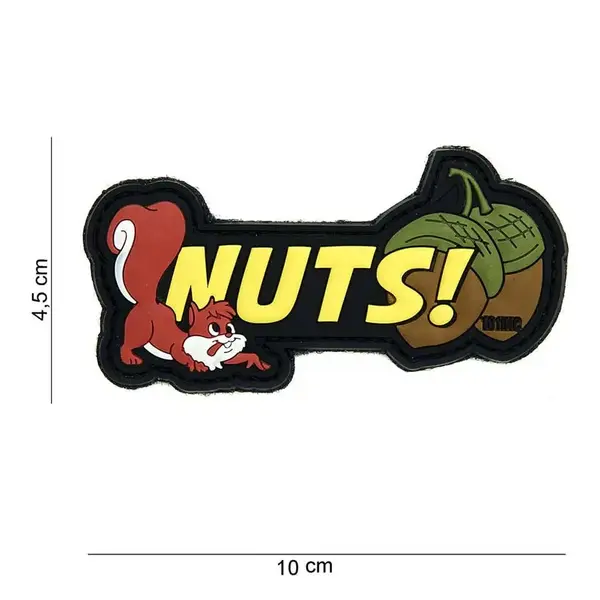 Patch NUTS velcro PVC 101INC - Default Title