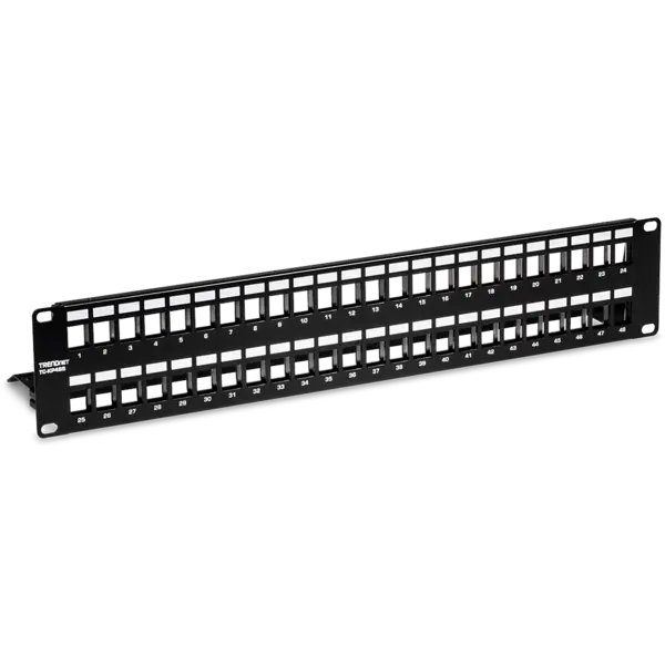 Patch Panel ecranat blank keystone 48 porturi 2U, TRENDnet TC-KP48S