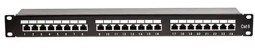 Patch panel Emtex EMT7, 24 porturi (Negru)