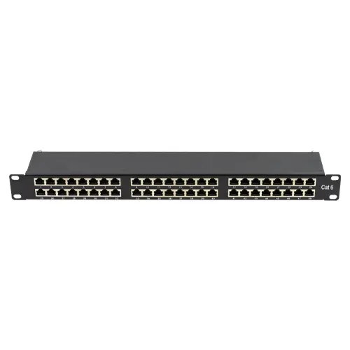 Patch Panel FTP Cat6 ecranat complet, 48 porturi RJ45, 2U, ASYTECH Networking ASY-PP-FTP6-48
