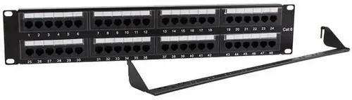Patch panel Gembird NPP-C648CM-001, 48 Porturi, CAT.6, 19inch, 2U