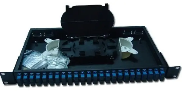 Patch panel optic rackabil 19 inch Braun Group, PPF-12SUPC-S, 1U, 12 porturi SC/PC simplex, 4 intrari cablu, caseta sudura