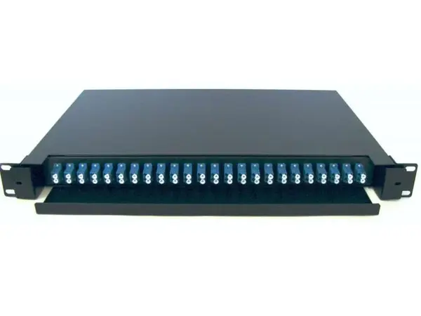 Patch Panel pentru fibra optica, 24x LC/UPC Duplex + 48x Pigtail + tuburi termo protectie, Braun Group PPS-24LUPC-D