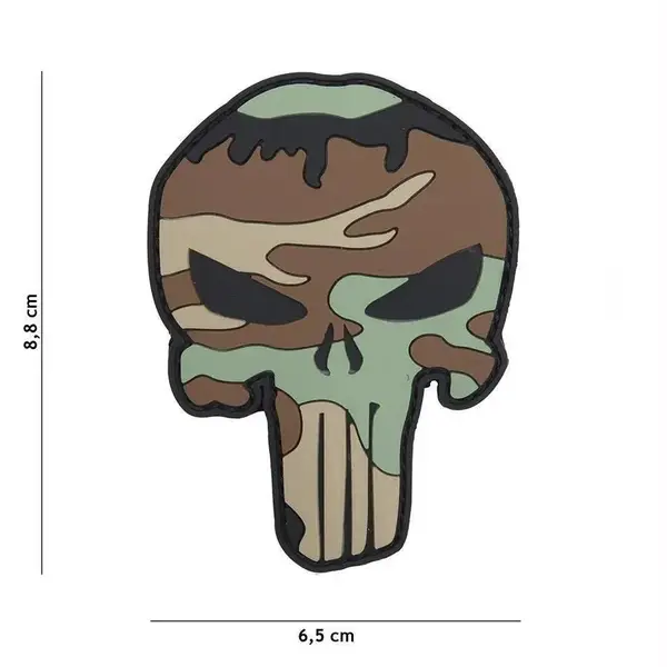Patch Punisher Camouflage 3d pvc - WOODLAND