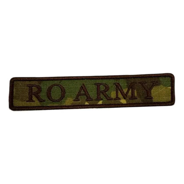 Patch RO ARMY Forte Terestre combat brodat – Velcro – 12,5 × 2,5 cm - Default Title