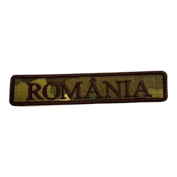 Patch ROMANIA Forte Terestre combat brodat – Velcro – 12,5 × 2,5 cm - Default Title