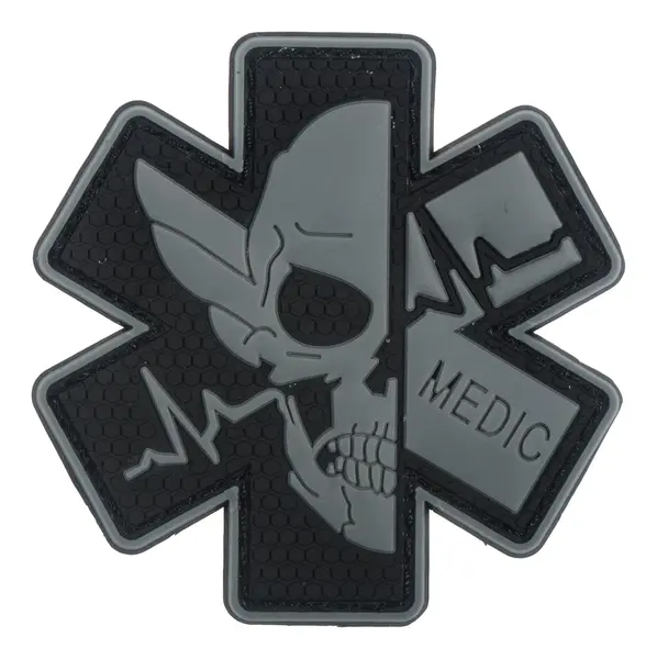 Patch Velcro 3D Medic Skull Tactical – PVC - Default Title