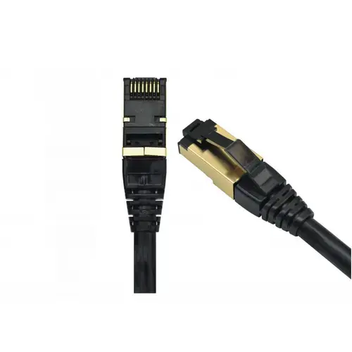 Patchcord FFTP RJ45-RJ45 Cat.8, LSZH, 3m, EMTEX FFTP-8-3-BK-LSZH-EMT