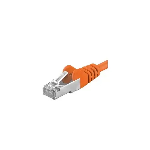Patchcord SFTP PremiumCord RJ45-RJ45 Cat.6A, 0.25m, Portocaliu