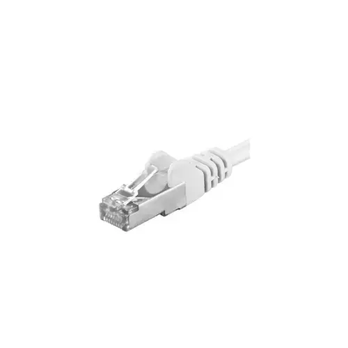 Patchcord SFTP PremiumCord RJ45-RJ45 Cat.6A, 1m, Alb